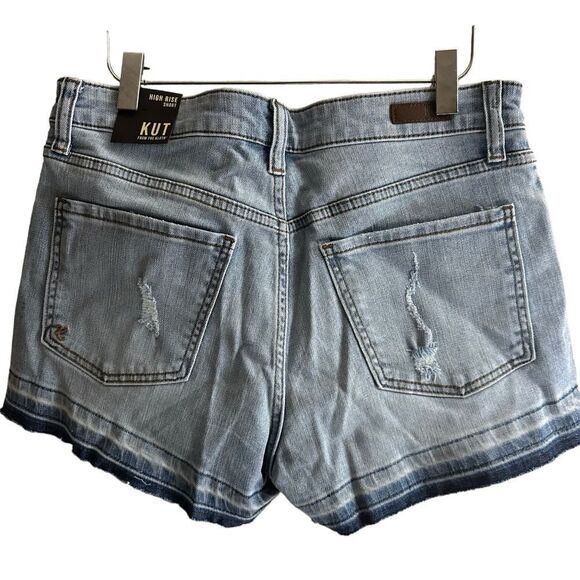 Kut from the Kloth High Rise Lightly Distressed Denim Shorts -‎ Size 6 - Picture 4 of 9